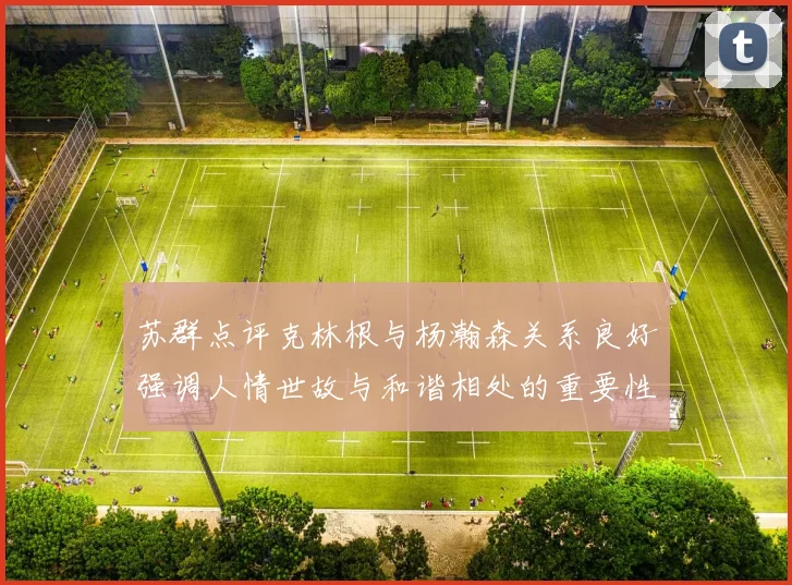 苏群点评克林根与杨瀚森关系良好强调人情世故与和谐相处的重要性